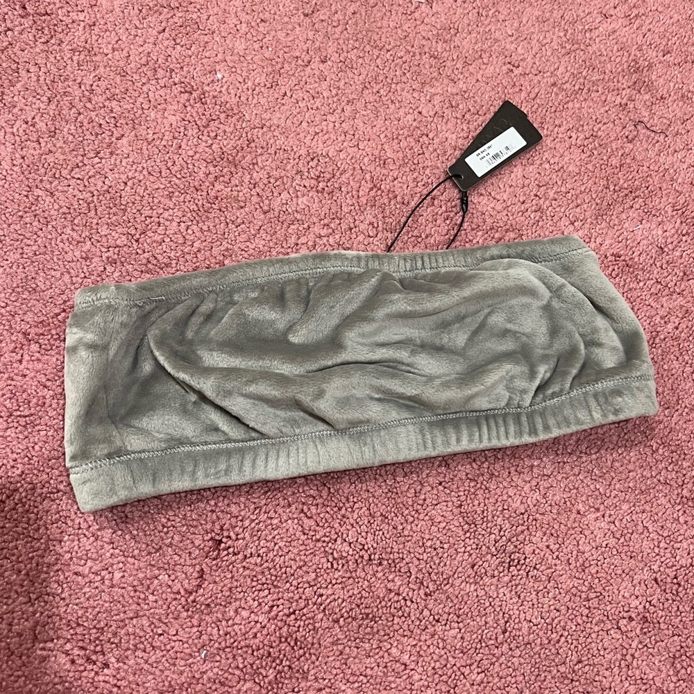 Skims velour smoke grey bandeau xs NWT
